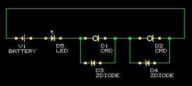 定電流ダイオードＣＲＤの耐電圧アップ回路例