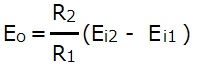 差動増幅器の計算式
